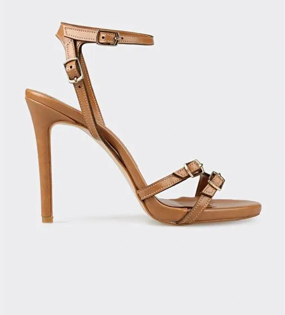 Taba Kadın Topuklu Sandalet - Görsel 1