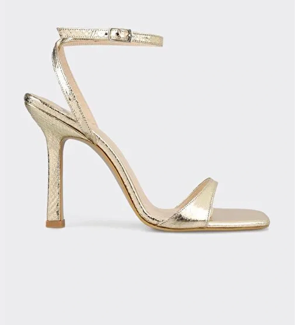 Gold Kadın Topuklu Sandalet - Görsel 1
