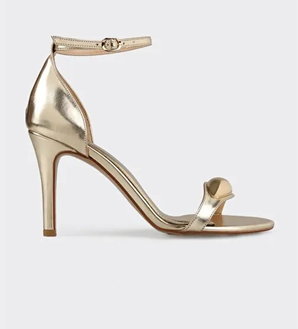 Gold Kadın Topuklu Sandalet - Görsel 1