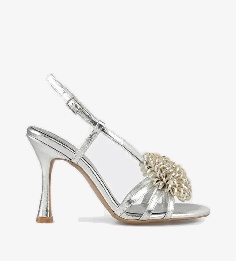 Lame Kadın Topuklu Sandalet - Görsel 1