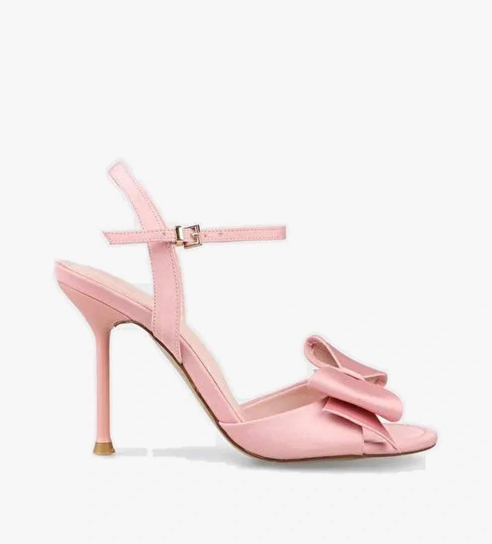 Pembe Kadın Topuklu Sandalet - Görsel 1