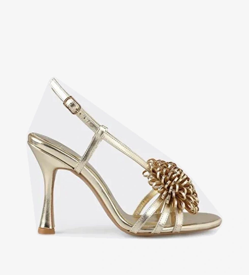 Gold Kadın Topuklu Sandalet - Görsel 1