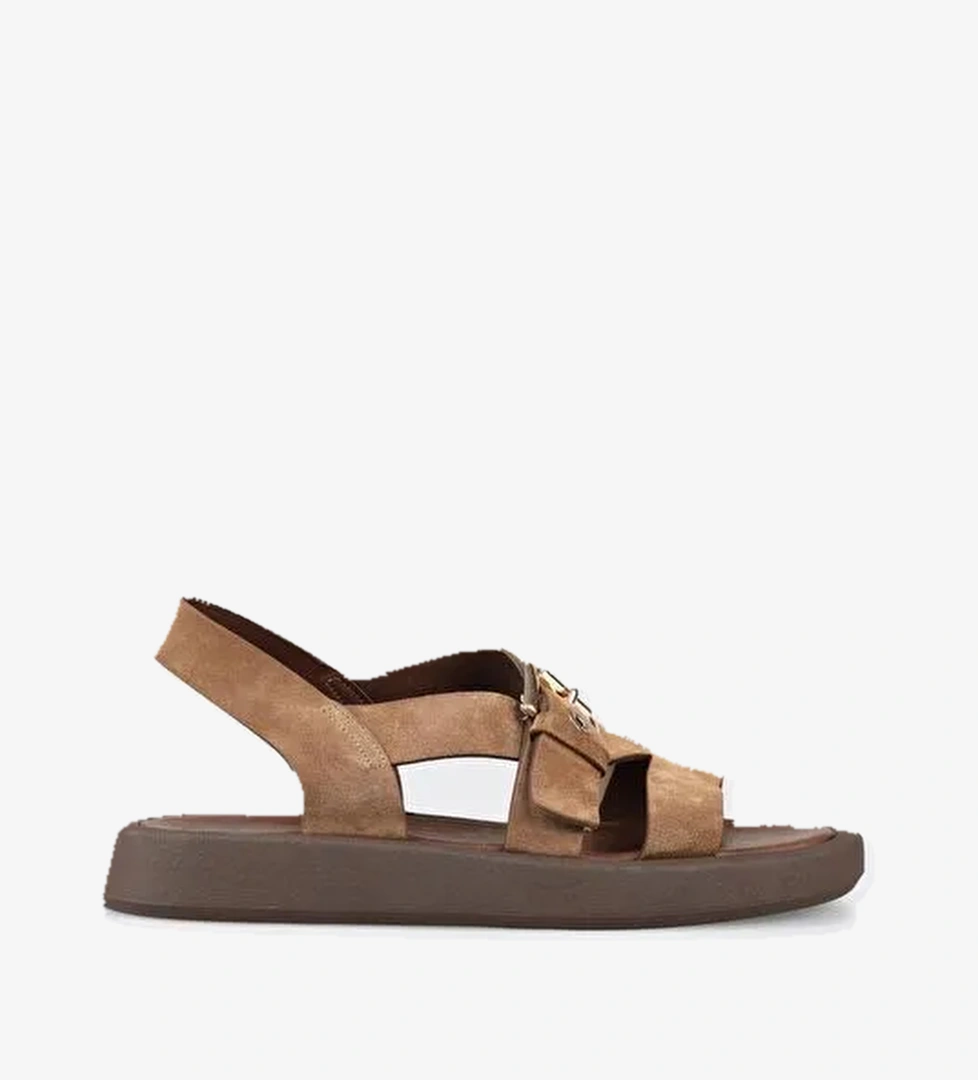 Naturel Deri Kadın Sandalet - Görsel 1
