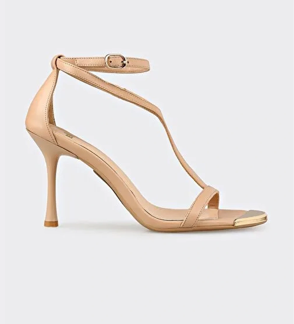 Naturel Deri Kadın Sandalet - Görsel 1