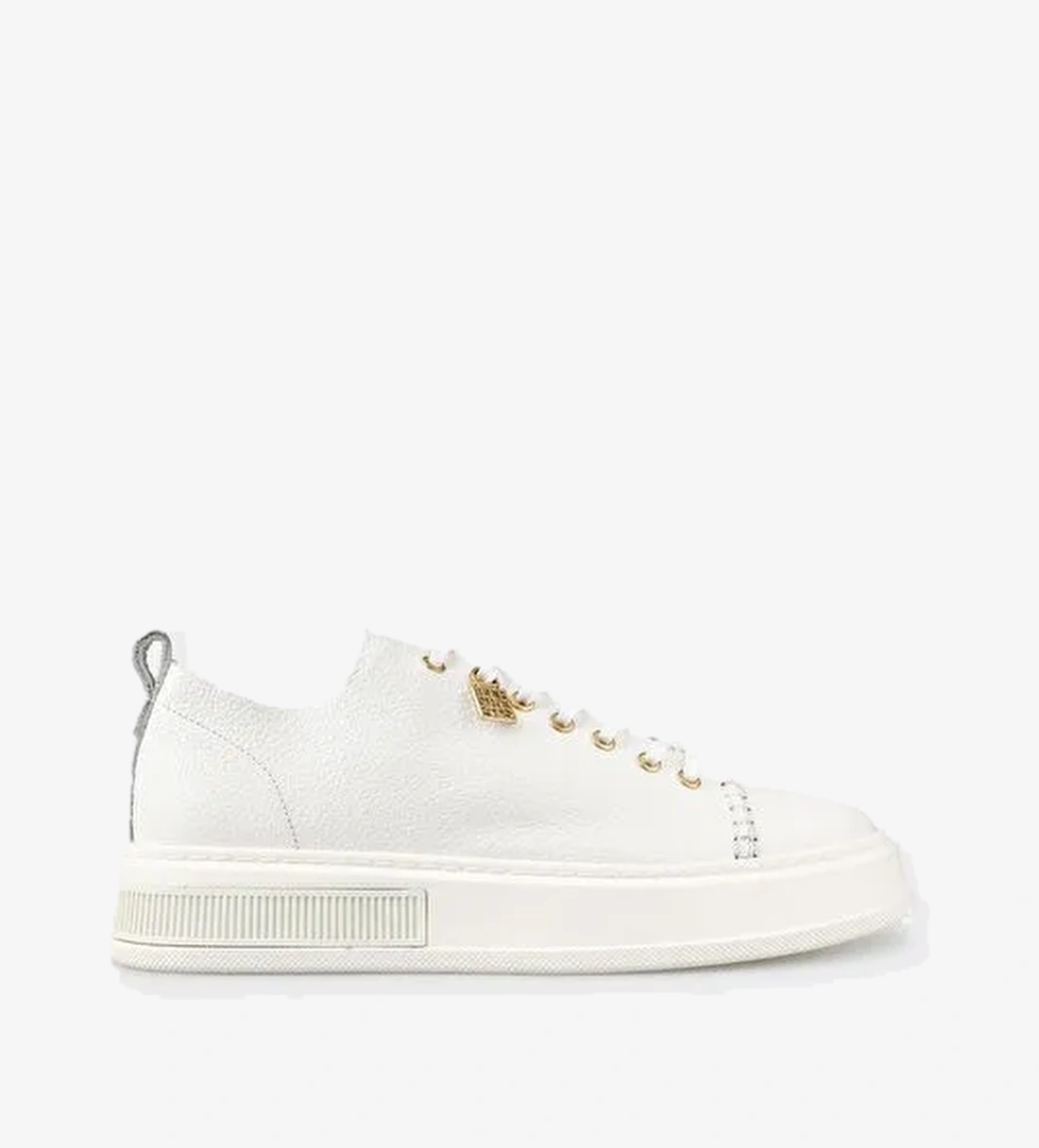 Beyaz Deri Erkek Spor Ayakkabı - Görsel 1