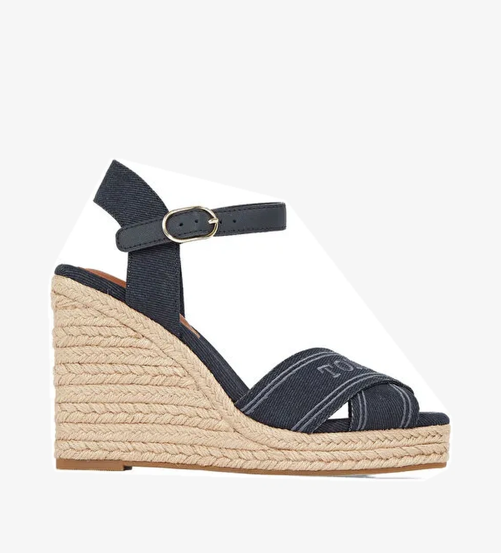 Tommy Hilfiger Lacivert Kadın Dolgu Topuk Ayakkabı FW0FW08668