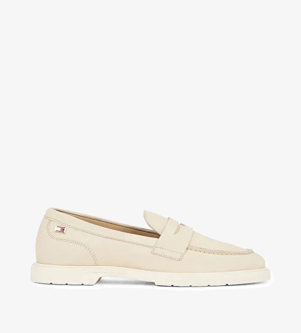 Tommy Hilfiger Tommy Hilfiger Ekru Kadın Deri Loafer FW0FW08679 model görseli