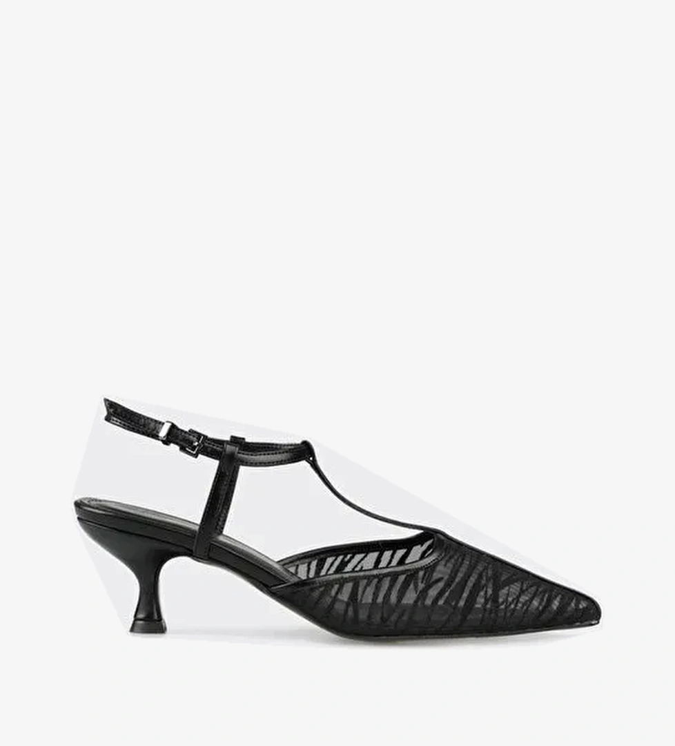 Siyah Kadın Topuklu Ayakkabı - Görsel 1