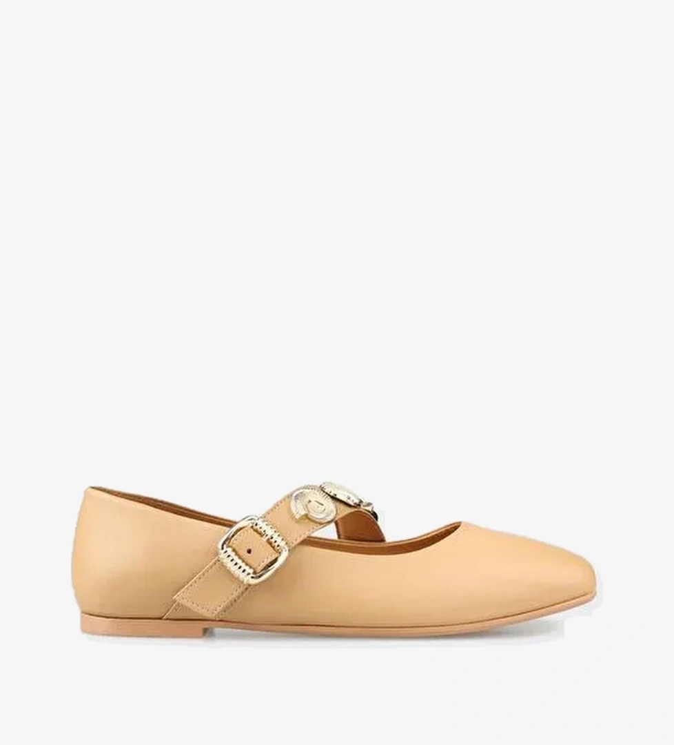 Naturel Deri Kadın Günlük Ayakkabı - Görsel 1