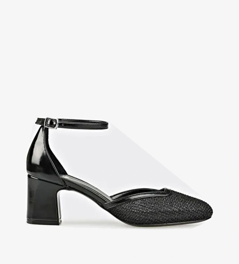 Siyah Kadın Topuklu Ayakkabı - Görsel 1