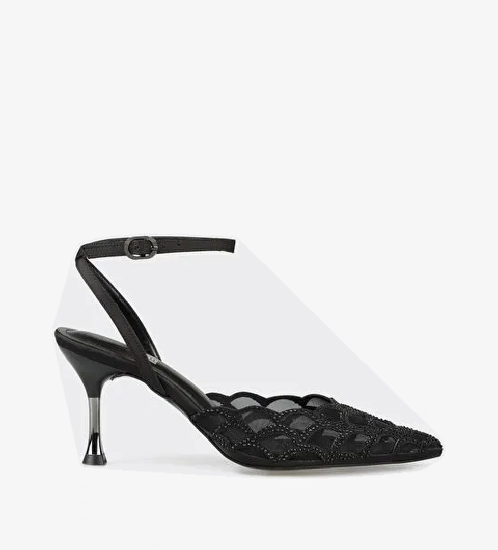 Siyah Kadın Topuklu Ayakkabı - Görsel 1