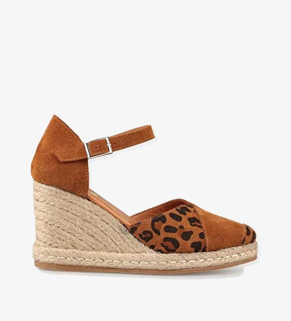 Taba Deri Kadın Espadril - Görsel 1