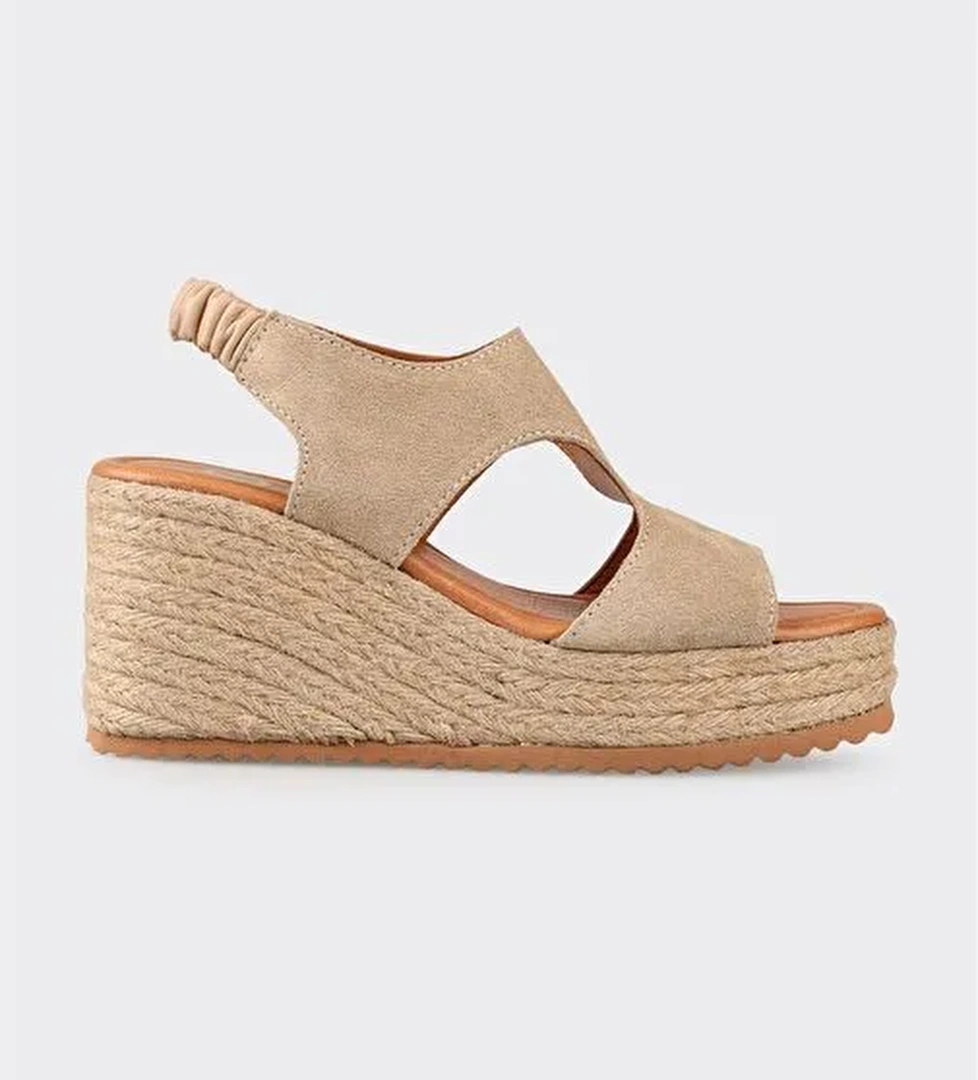 Naturel Deri Kadın Espadril - Görsel 1