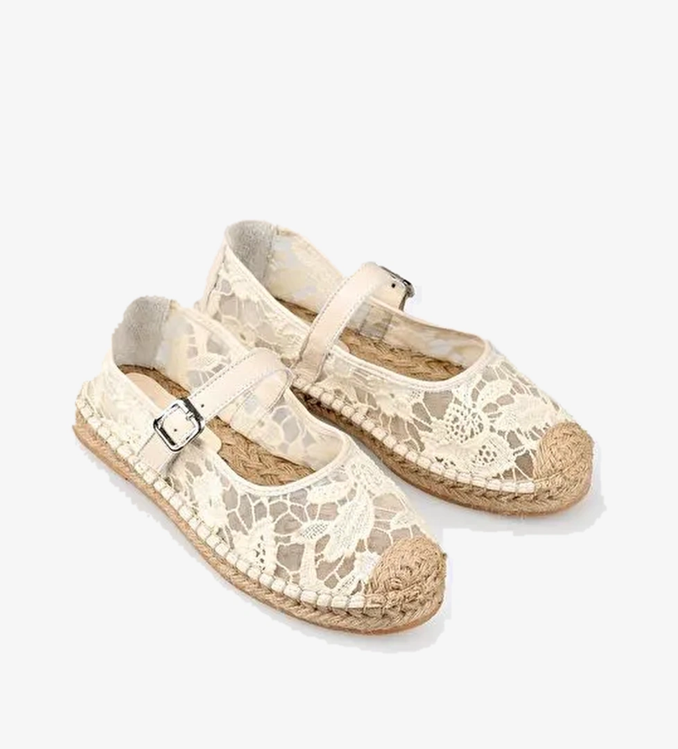Ekru Kadın Espadril - Görsel 1