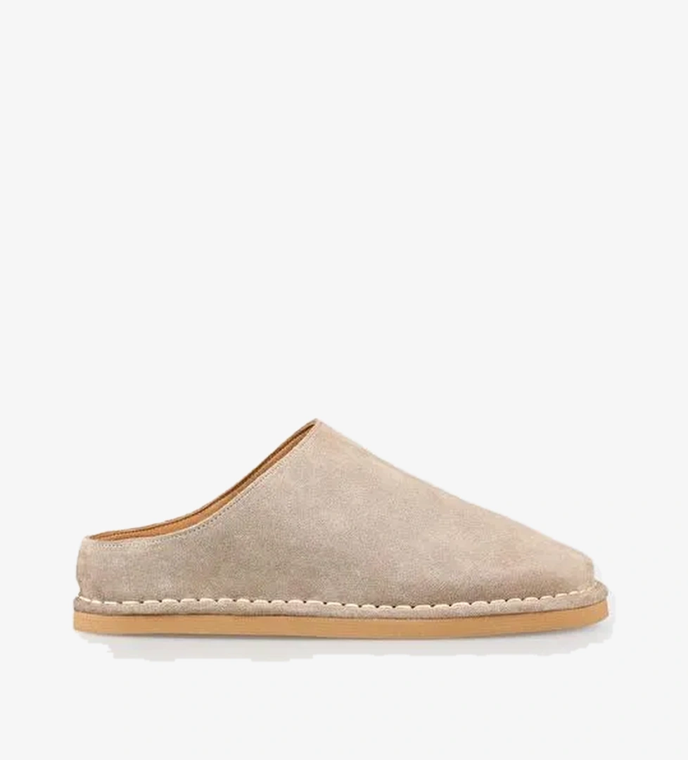 Bej Deri Kadın Terlik - Görsel 1