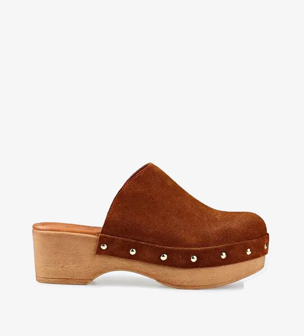 Taba Deri Kadın Terlik - Görsel 1