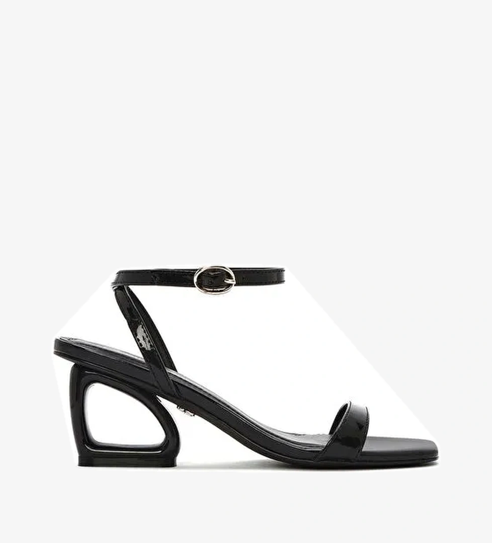 Derimod Derimod Kadın Siyah Bilekten Tokalı Topuklu Sandalet 25SFD444016 Sandalet & Terlik | Boyner Siyah - 1. görsel