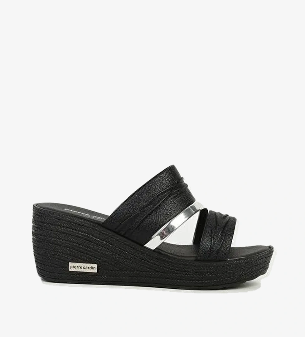 Pierre Cardin Siyah Kadın Topuklu Terlik PC-7480 - Görsel 1