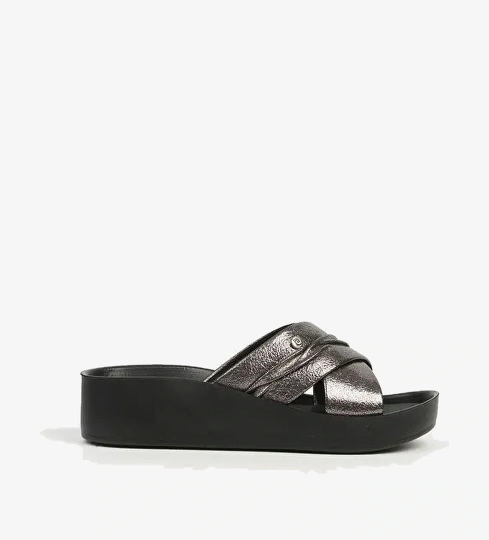 Pierre Cardin Platin Kadın Topuklu Terlik PC-7490 - Görsel 1