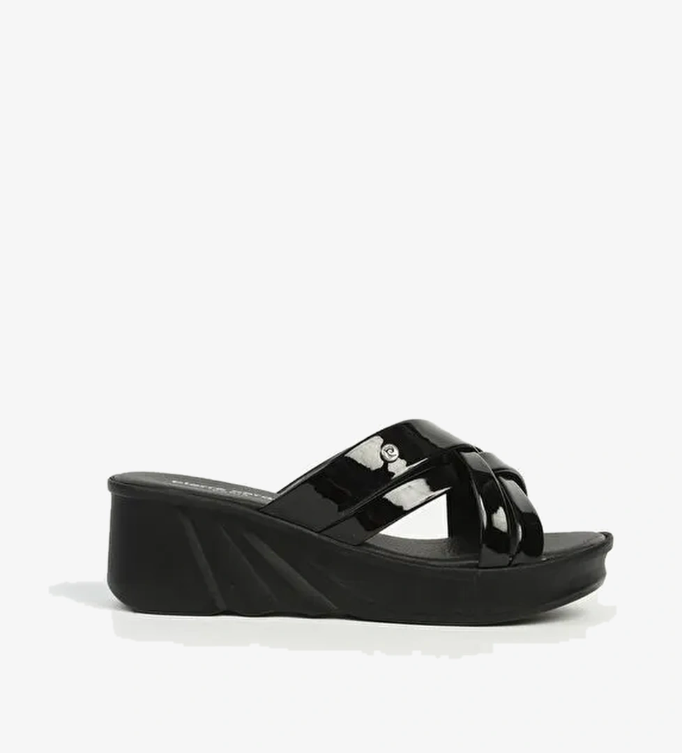 Pierre Cardin Siyah Rugan Kadın Topuklu Terlik PC-7486 - Görsel 1