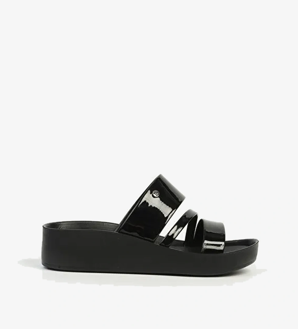 Pierre Cardin Siyah Rugan Kadın Topuklu Terlik PC-7497 - Görsel 1