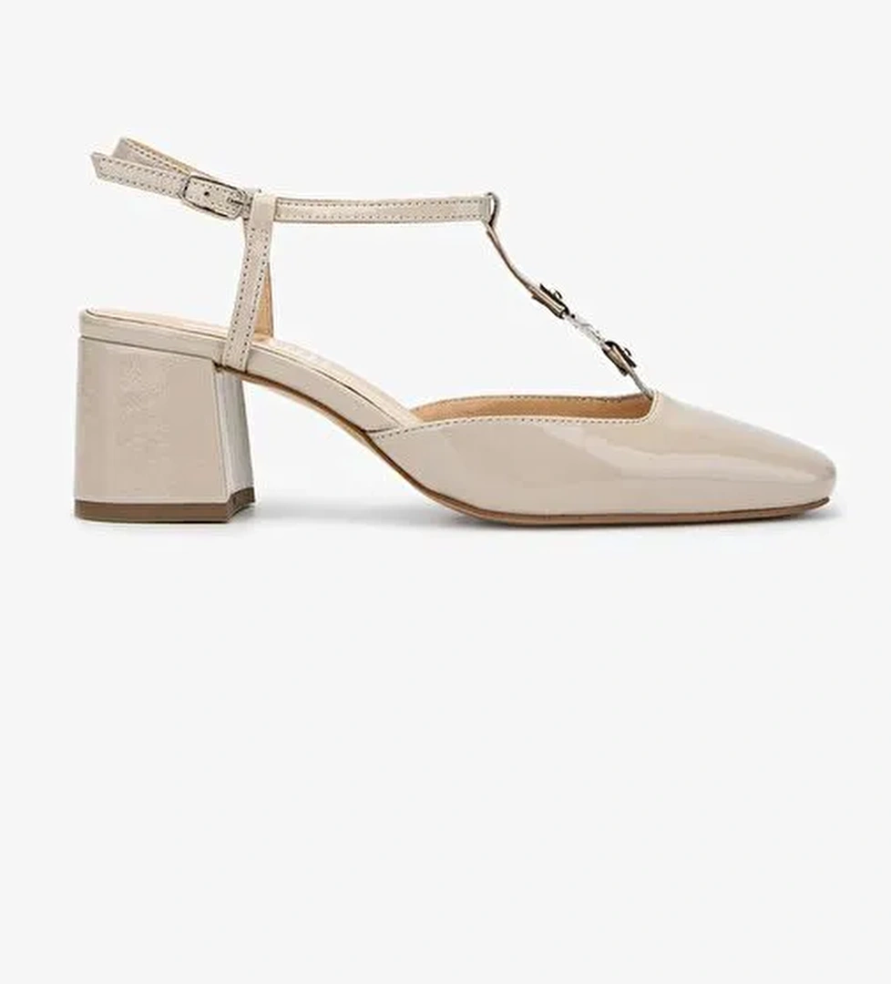 Valmenti Rachelle Kadın Taş Hakiki Deri Topuklu Ayakkabı - Görsel 1