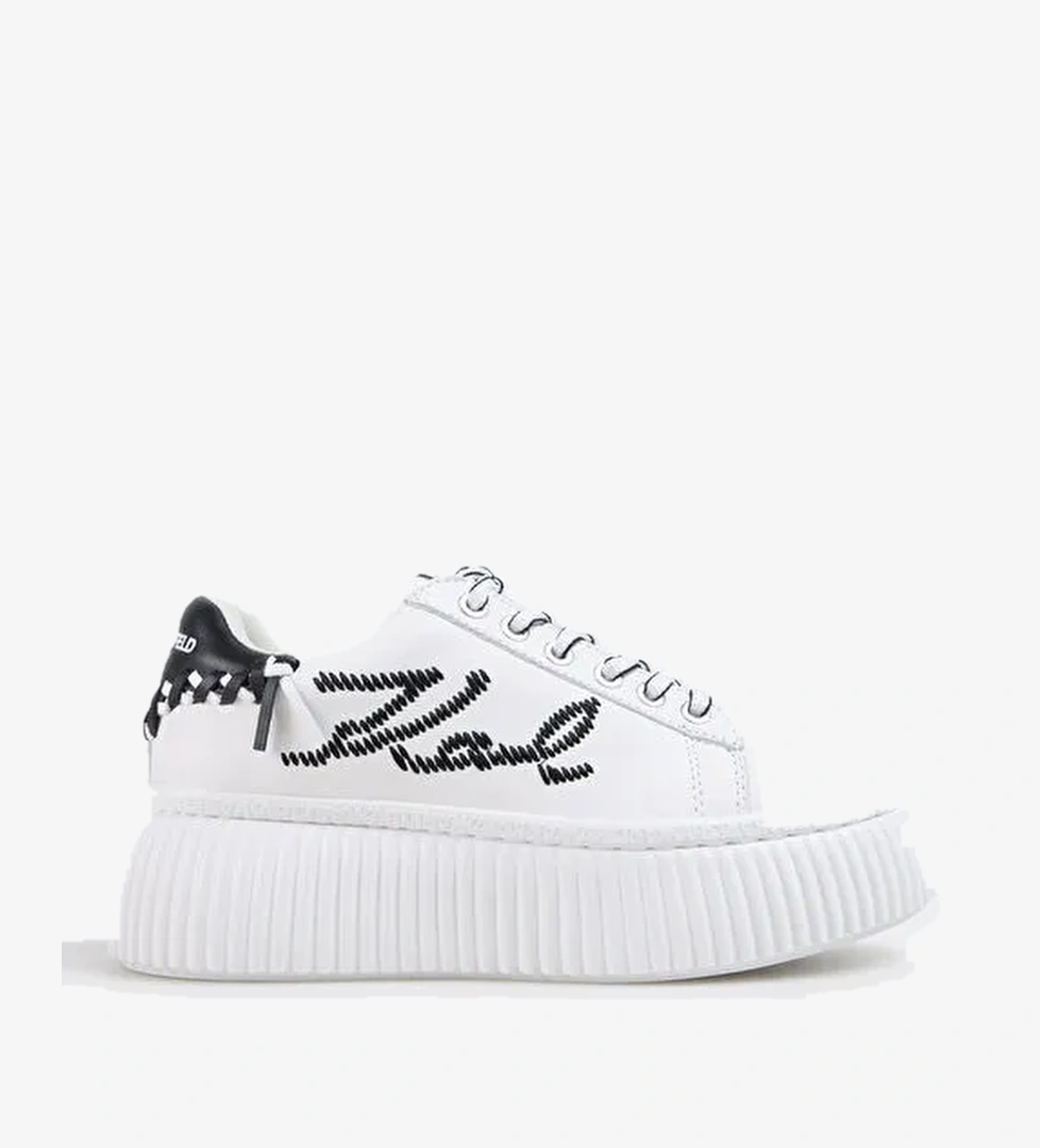 KARL LAGERFELD Beyaz Kadın Deri Sneaker KL42372