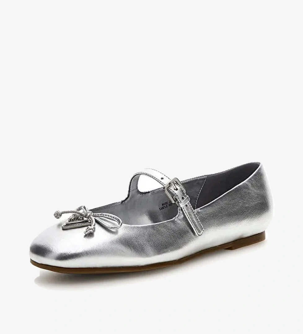 Guess Gri Kadın Deri Babet FLJKAYLEM02-SILVE - Görsel 1