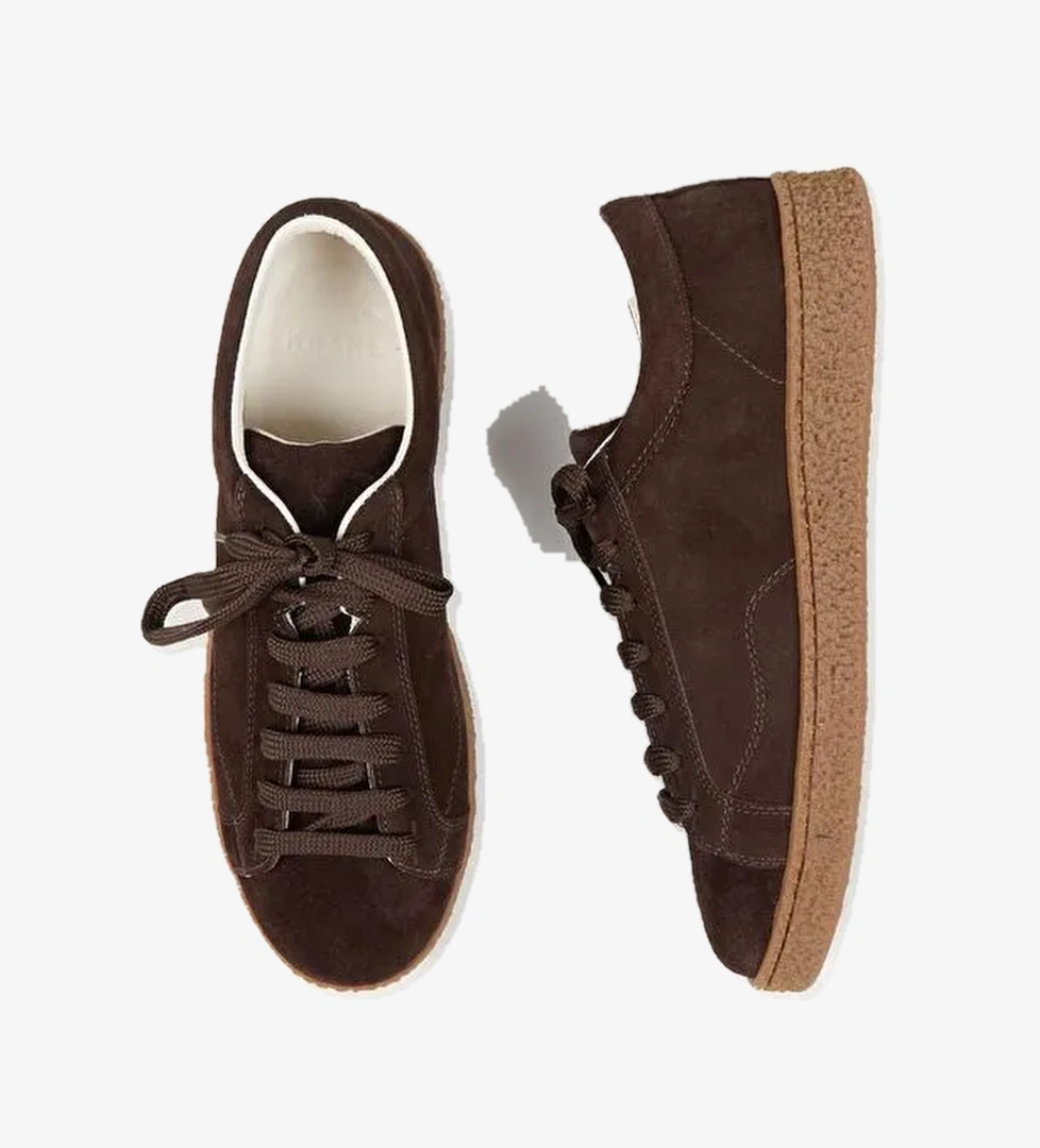 Krahe Chazz Erkek Hakiki Deri Bağcıklı Kahve Sneakers - Görsel 1