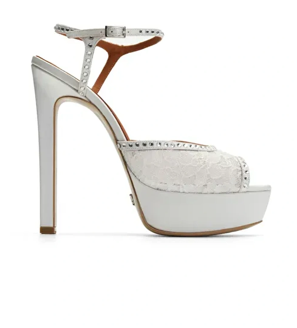 Jabotter Lavinia Saten & Dantel Platform Topuklu Ayakkabı - Görsel 1