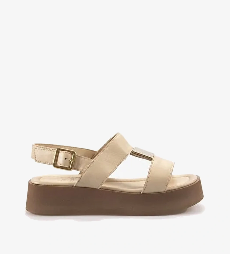 Kemal Tanca Hakiki Deri Kadın Sandalet 10877 - Görsel 1