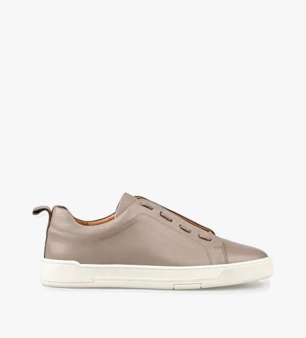 Gri Deri Erkek Günlük Ayakkabı - Görsel 1