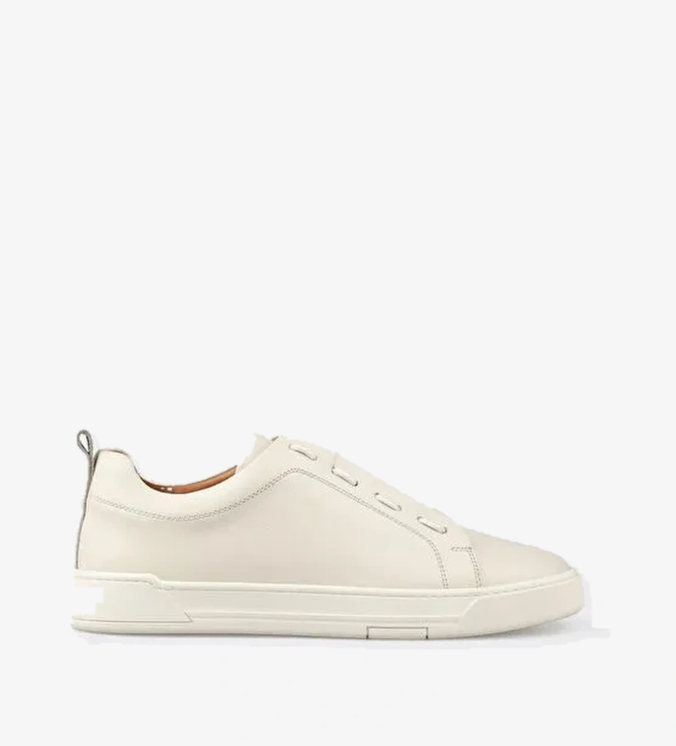 Ekru Deri Erkek Günlük Ayakkabı - Görsel 1