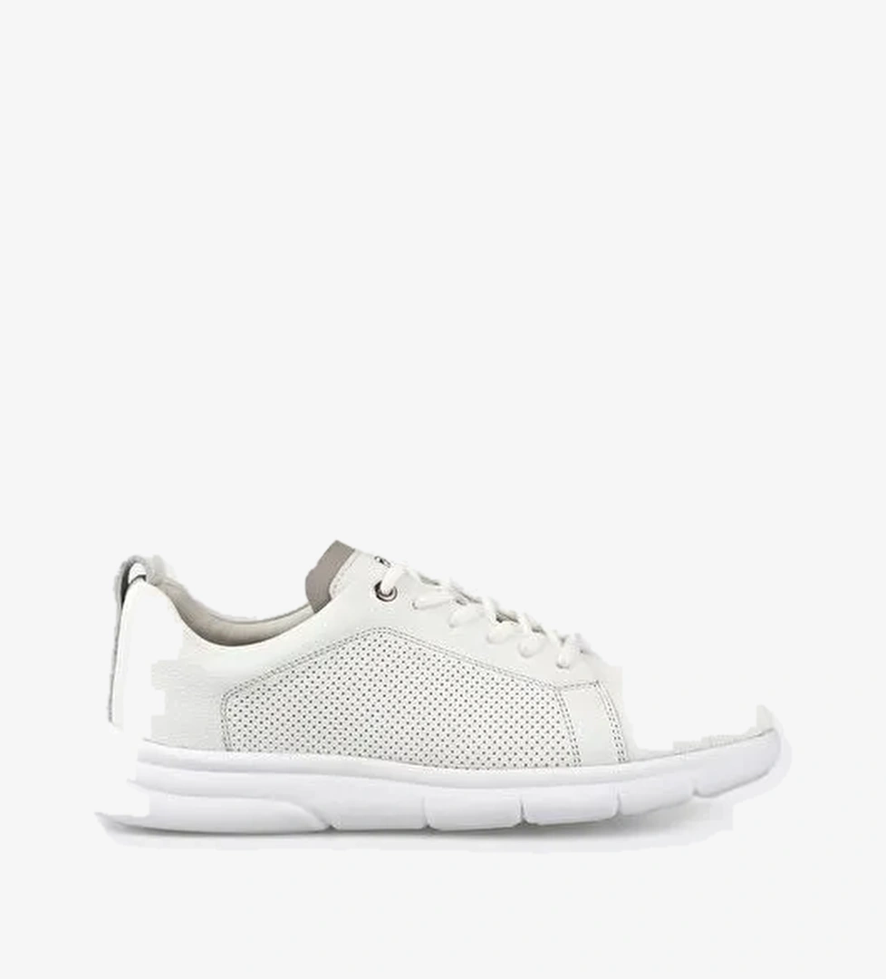 Beyaz Deri Erkek Günlük Ayakkabı - Görsel 1