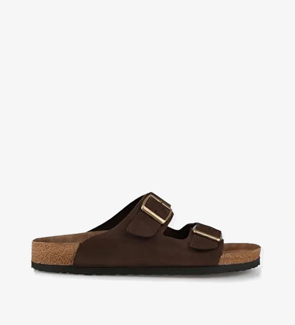 Kahve Deri Erkek Terlik - Görsel 1