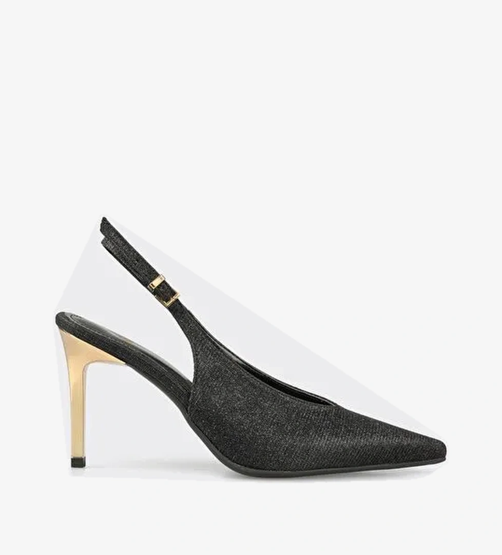 Siyah Kadın Topuklu Ayakkabı - Görsel 1