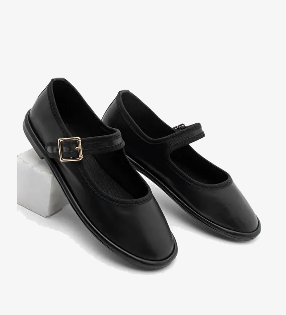 Kadın Bantlı Babet Lunari Siyah - Görsel 1