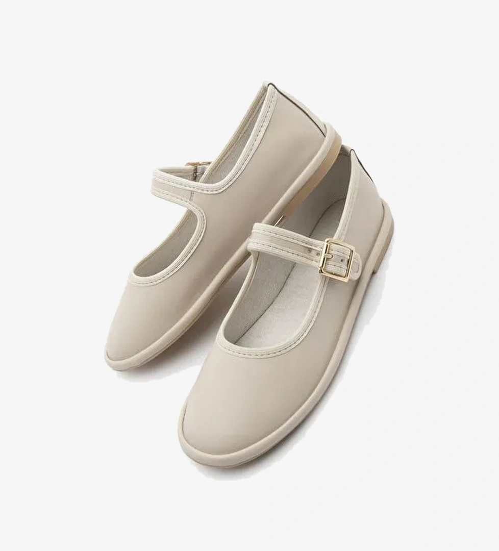 Kadın Bantlı Babet Lunari Ekru - Görsel 1