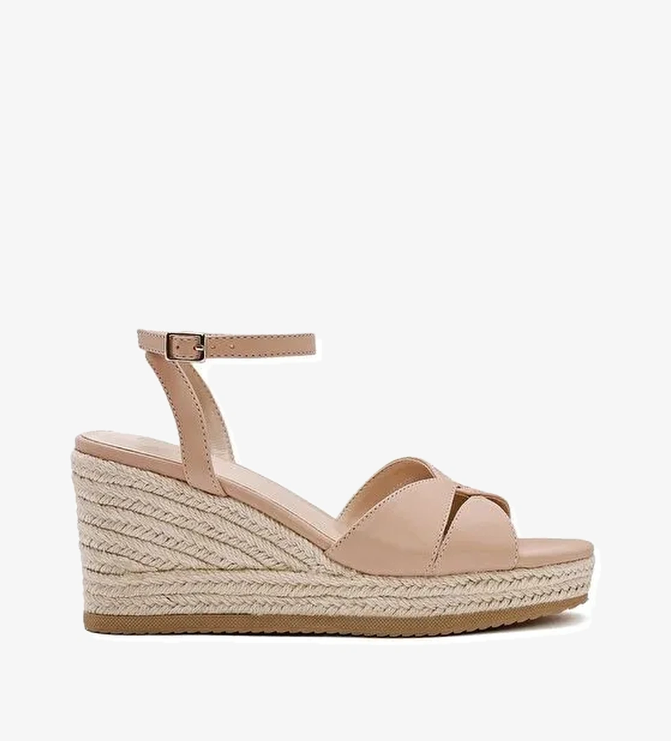 Derimod Derimod Kadın Bej Bilekten Tokalı Dolgu Topuklu Espadril Sandalet 25SFE482318 Sandalet & Terlik | Boyner Bej - 1. görsel