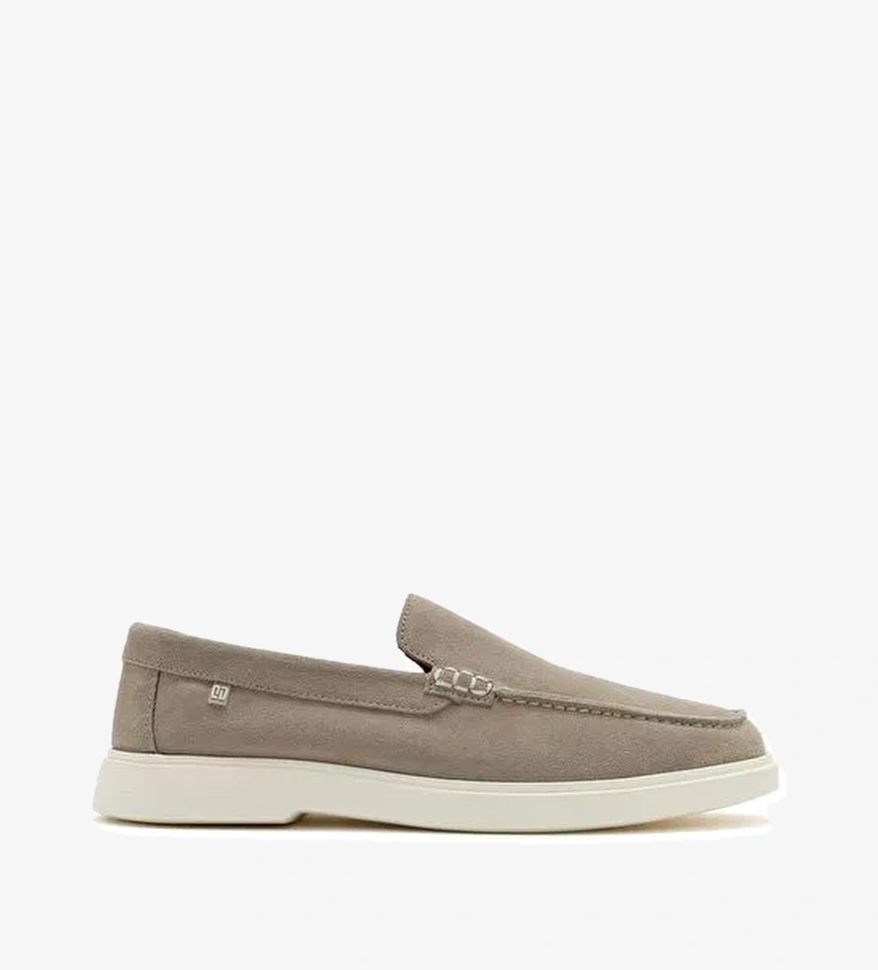 Erkek Bej Süet Deri Casual Loafer 25SFD707610 - Görsel 1