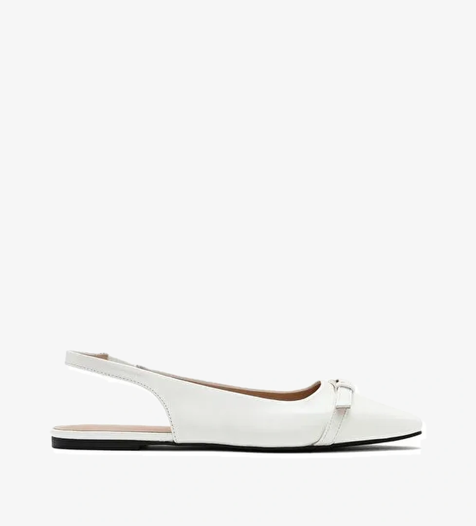 Kadın Krem Arkası Açık Klasik Babet 25SFE402418 - Görsel 1