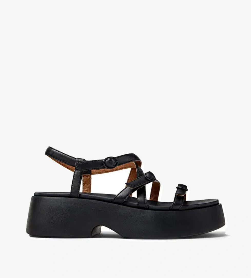 Camper Siyah Kadın Deri Sandalet K201713-001 - Görsel 1