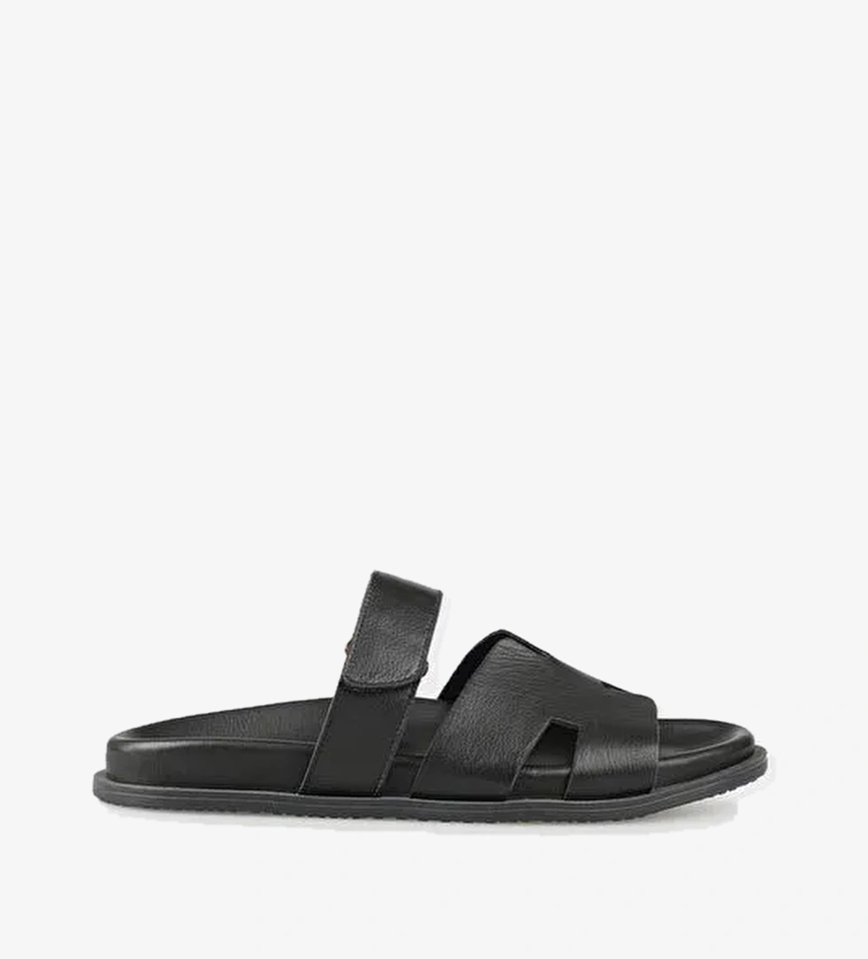 Siyah Kadın Düz Terlik - Görsel 1