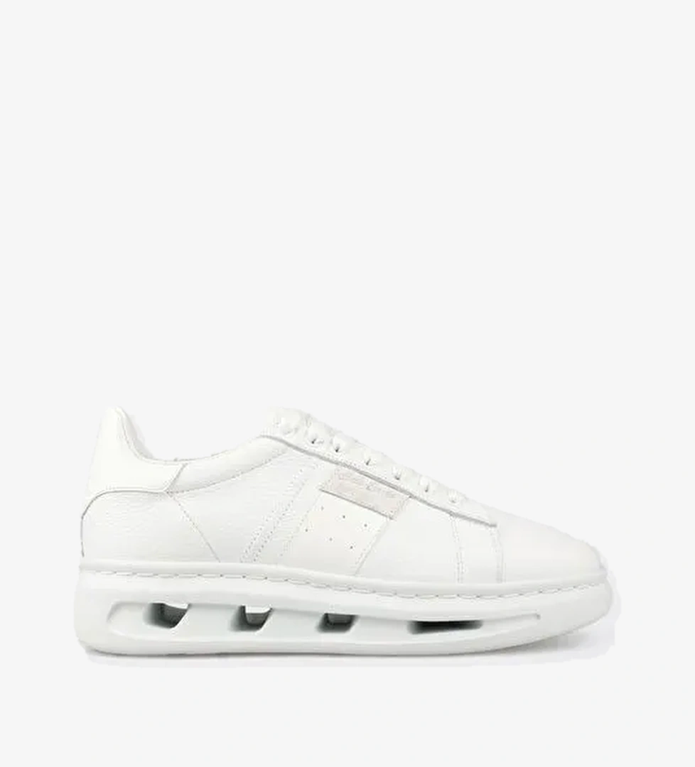 Beyaz Deri Erkek Spor Ayakkabı - Görsel 1