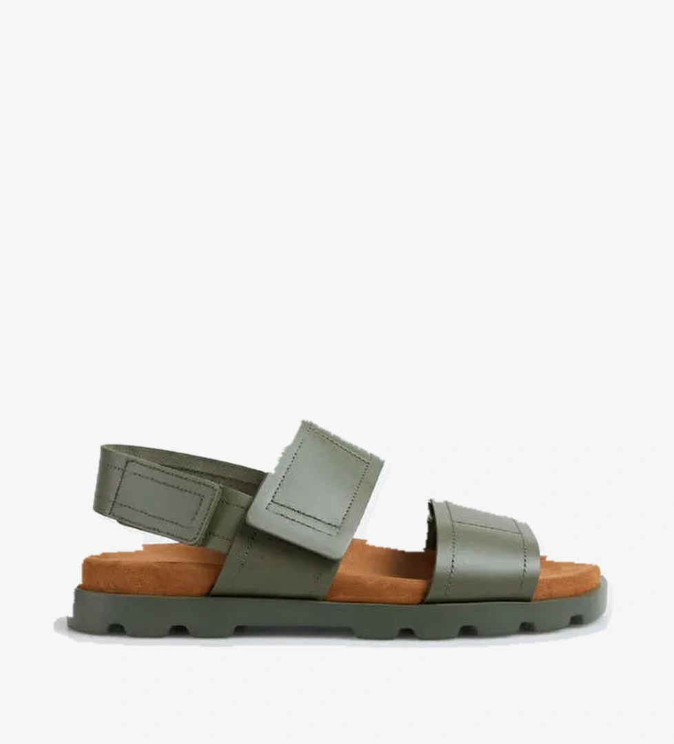 Camper Haki Erkek Deri Sandalet BRUTUS SANDAL