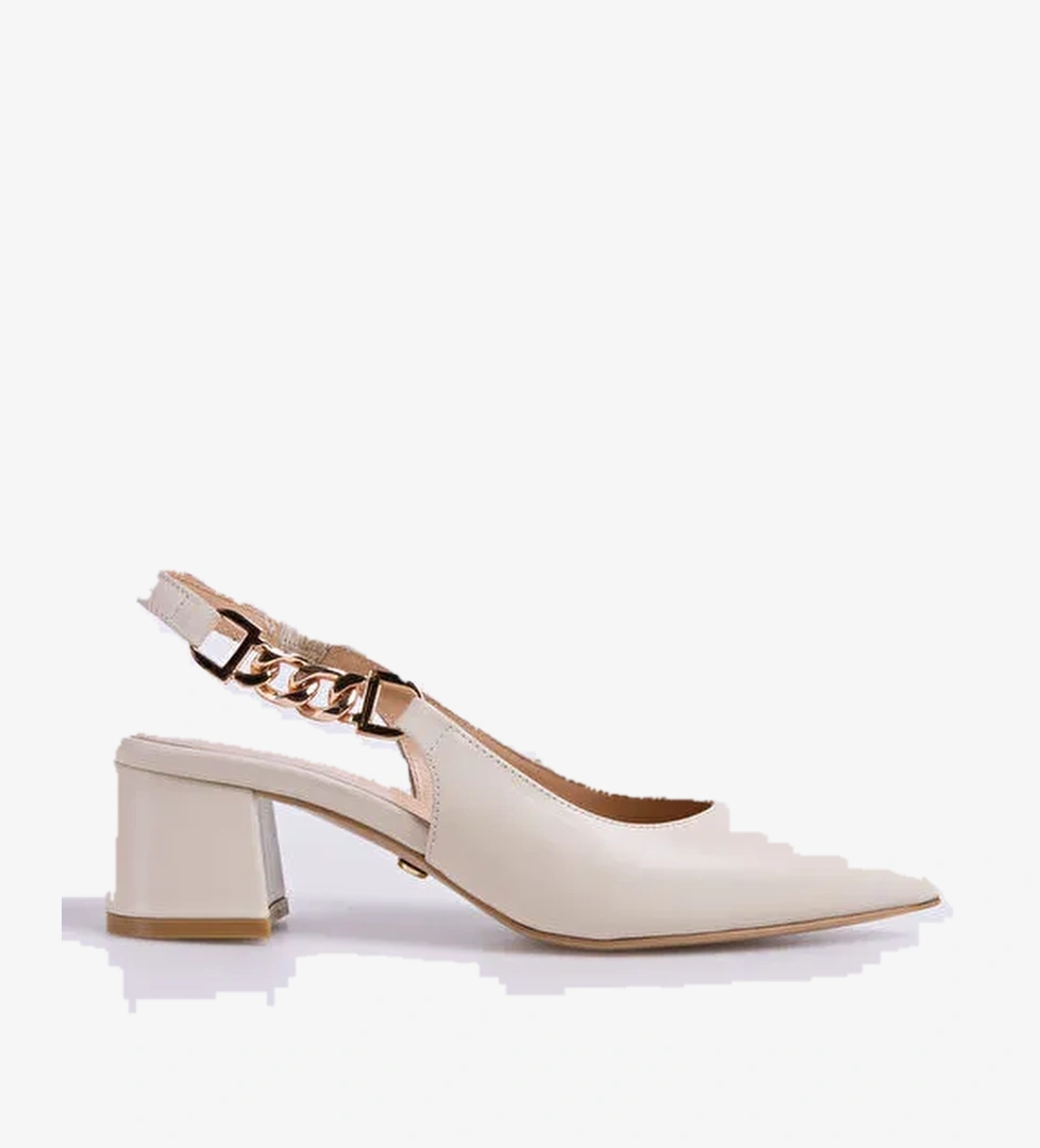 George Hogg George Hogg Beyaz Kadın Deri Topuklu Ayakkabı 7006877-269 model görseli