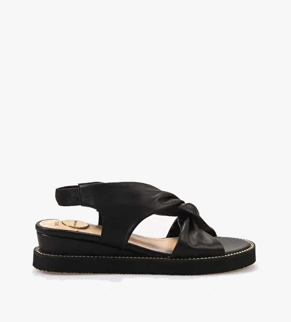 Mocassini Hakiki Deri Kadın Sandalet 7690 - Görsel 1