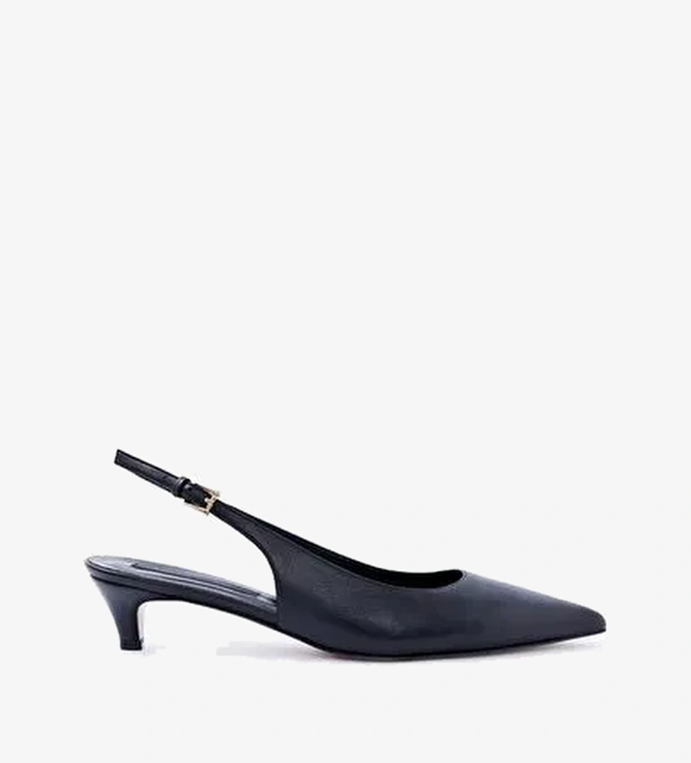 Alçak Topuklu Arkası Açık Ayakkabı - Görsel 1