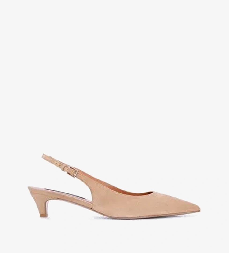 Alçak Topuklu Arkası Açık Ayakkabı - Görsel 1