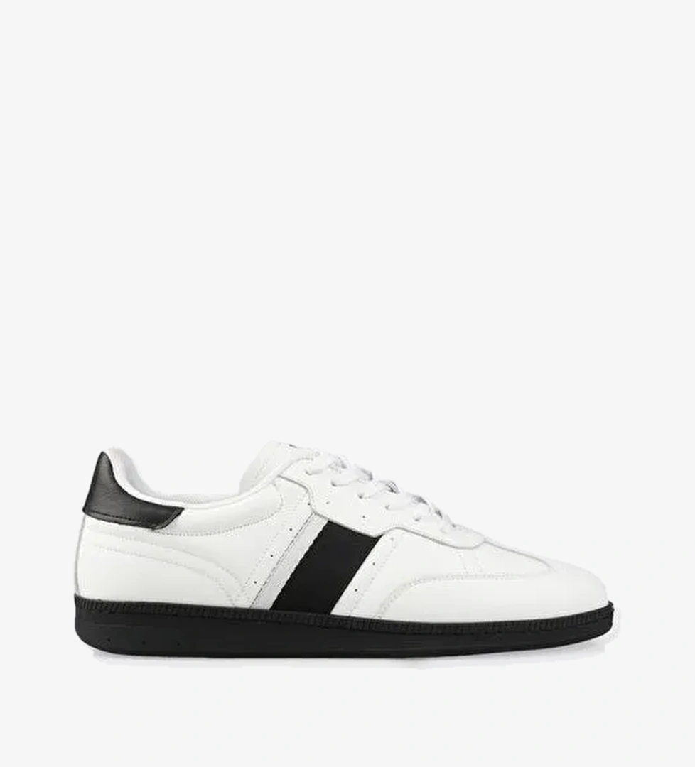 Beyaz Deri Erkek Günlük Ayakkabı - Görsel 1